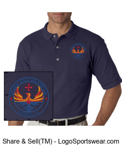 Blue Generation Men's Teflon Treated  Pique Polo with Pocket Design Zoom